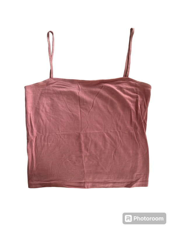 H&M light pink boxed camisole top size small 1