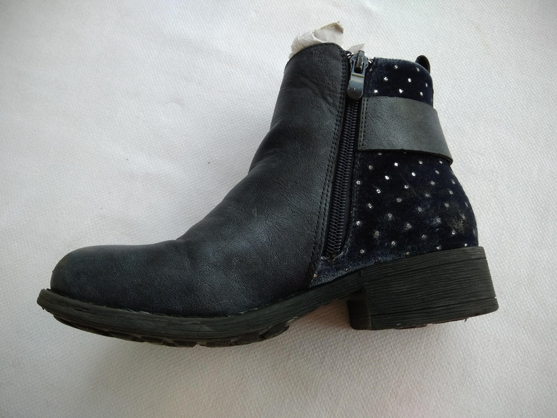 Bottines bleues avec strass - photo numéro 4