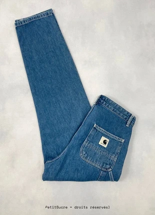 Jean Carhartt wip Bleu Marine W’ Pierce Pant 100% coton Jean Droit Knee - Taille XS 24 #1762, marca: Carhartt, estado: Muito bom, tamanho: XS / 34 / 6, €49.00, €52.15 inclui Proteção do Comprador Pro