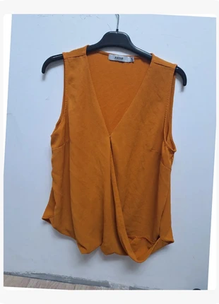 R0341. Blouse sans manches moutarde Justfab XL, marque: JustFab, état: Très bon état, taille: XL / 42 / 14, 6,00 €, 7,00 € Protection acheteurs (Pro) incluse