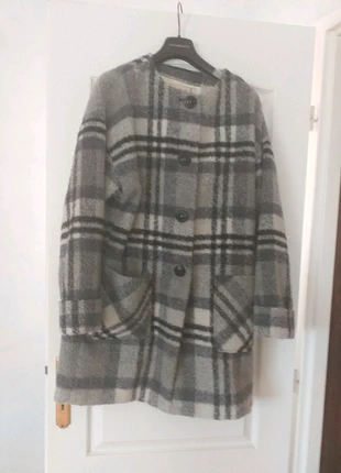 Manteau gris à carreaux polyester et laine, marke: EDC by Esprit, zustand: Sehr gut, größe: M / 38 / 10, 15,00 €, 16,45 € inklusive Vinted-Käuferschutz