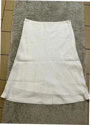 Jupe Elam blanche brodée – Taille 40 – Élégante & légère, marca: Etam, estado: Novo sem etiquetas, tamanho: L / 40 / 12, €3.99, €4.89 inclui Proteção do Comprador