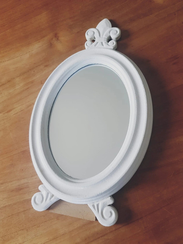 Konijn Allerlei soorten makkelijk te gebruiken Landelijke witte houten spiegel met staander - Maison du Monde - H29xB16 -  Vinted