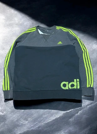 🔥👕 Adidas Vintage Sweatshirt 90s Rare Neon Green Stripes Crewneck – Hip Hop Oversized Fit 🧢💥, marque: adidas, état: Très bon état, taille: L, 17,50 €, 19,08 € Protection acheteurs incluse