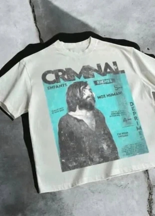 T-shirt blanc oversize motif “Criminal”, marca: Vintage Dressing, estado: Muy bueno, tamaño: M, 26,99 €, 29,04 € Protección al comprador incluida