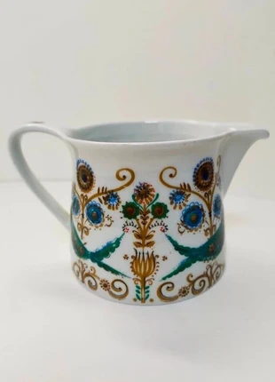 Pichet Décoratif Peint à la Main avec Arabesques, Oiseaux et Fleurs – Vintage Allemand, marca: Vintage Love, estado: Muito bom, €8.00, €9.10 inclui Proteção do Comprador Pro