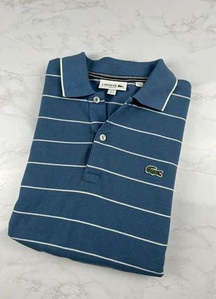 Polo Lacoste y2k Rayé Bleu Homme en coton piqué 100% coton Classic fit Straight - Taille S / 0007, brand: Lacoste, condizioni: Ottime, taglia: S, €25.00, €26.95 include la Protezione acquisti Pro