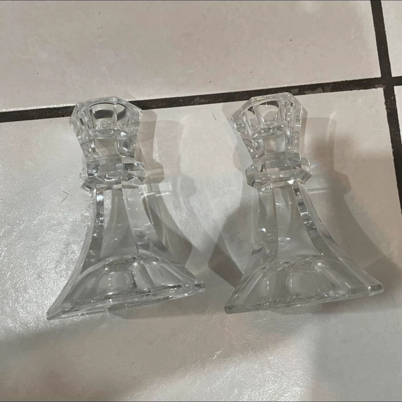 (2) 5" tall candle holder. 4