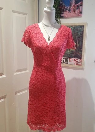 Robe bustier vintage y2k romantic en dentelle corail, marke: Vintage Dressing, zustand: Sehr gut, größe: S / 36 / 8, 8,00 €, 9,10 € inklusive Vinted-Käuferschutz