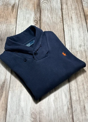 Pull col châle à bouton Ralph Lauren bleu marine logo brodé coton S Homme, marca: Ralph Lauren, estado: Muito bom, tamanho: S, €34.90, €37.35 inclui Proteção do Comprador