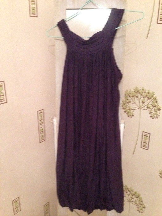 robe violette col rond 2