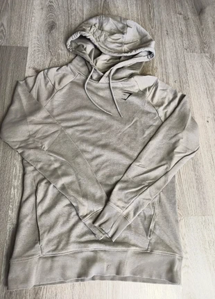 Gymshark – Hoodie à Capuche – Homme – Taille XS/S – Gris Beige – Imprimé – Musculation, brand: Gymshark, condition: Very good, size: XS, €35.00, €37.45 includes Buyer Protection