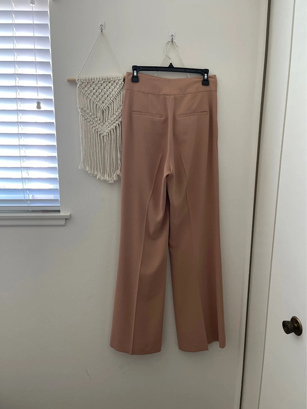 Alice + Olivia Dylan High Waist Trousers Blush Pink 3