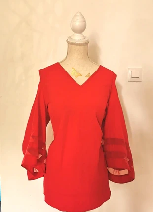 T-shirt rouge t40-42, marque: Sheilay, état: Neuf avec étiquette, taille: L / 40 / 12, 6,00 €, 7,00 € Protection acheteurs incluse