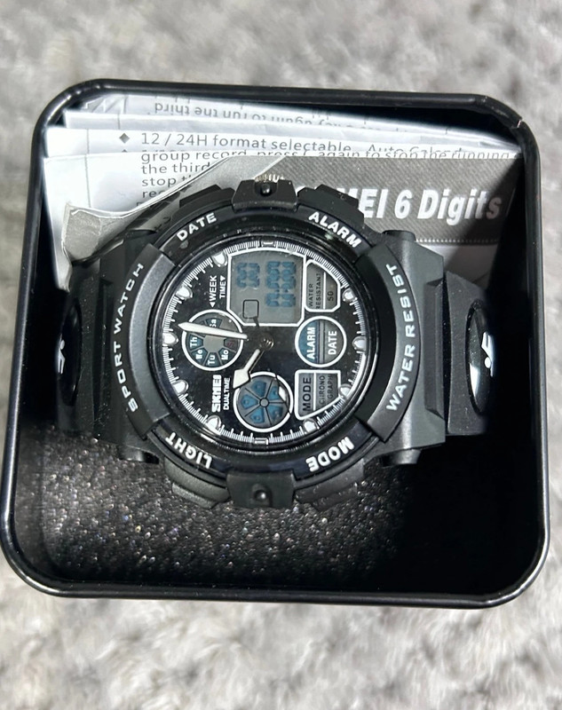 SKMEI Men Military Waterproof Solar Power Sport Analog Digital Wristwatch 2