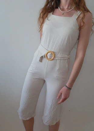 Combinaison lin couleur crème, brand: Monteau, condition: Very good, size: S / 36 / 8, €22.00, €23.80 includes Buyer Protection