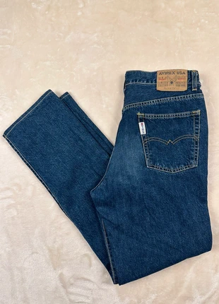 Jean Avirex USA 2003-05 W34 Denim Limited Edition Couture Jaune Étiquette Vintage, marke: Avirex, zustand: Sehr gut, größe: W34 | DE 50, 45,90 €, 48,90 € inklusive Vinted-Käuferschutz