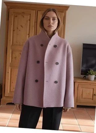 Manteau rose poudré oversize - Elégance douce & silhouette moderne, condition: Very good, size: M / 38 / 10, €59.90, €63.60 includes Buyer Protection Pro