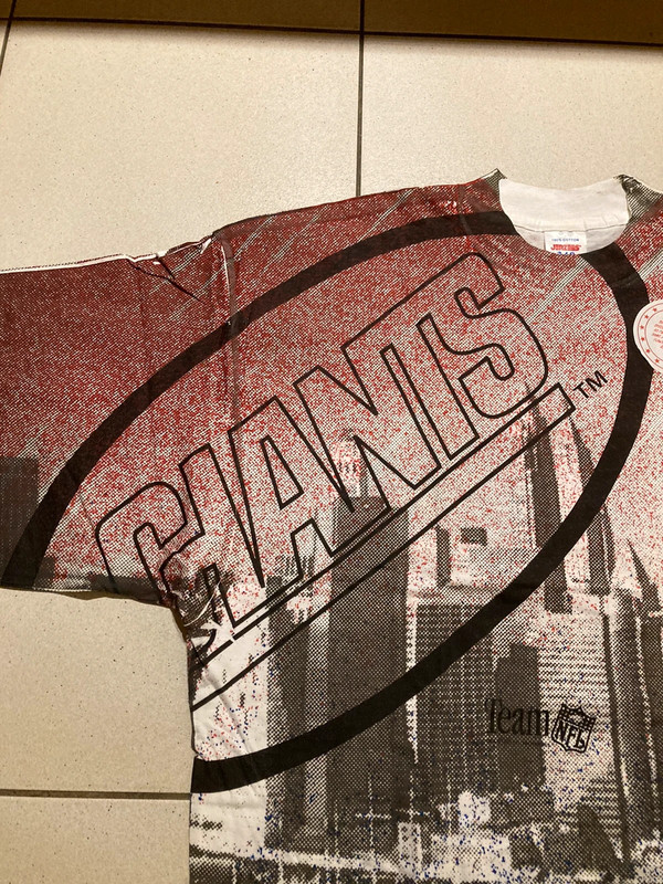 NWT Vintage 90s NFL New York NY Giants Apex One All Over Print