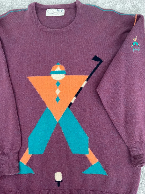 Nick Faldo Pringle geometric golf jumper Vinted