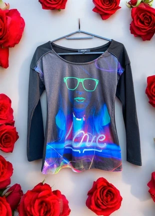 🌹 Haut manches longues noir imprimé femme taille M🌹, brand: Agathe Velmont, condition: Good, size: M / 38 / 10, €4.50, €5.43 includes Buyer Protection