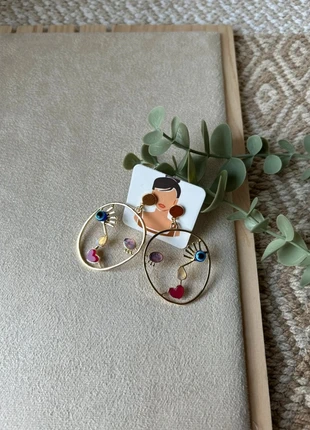 Superbes boucles d’oreilles visage abstrait – Neuves, brand: Unique, condition: New without tags, €8.00, €9.10 includes Buyer Protection