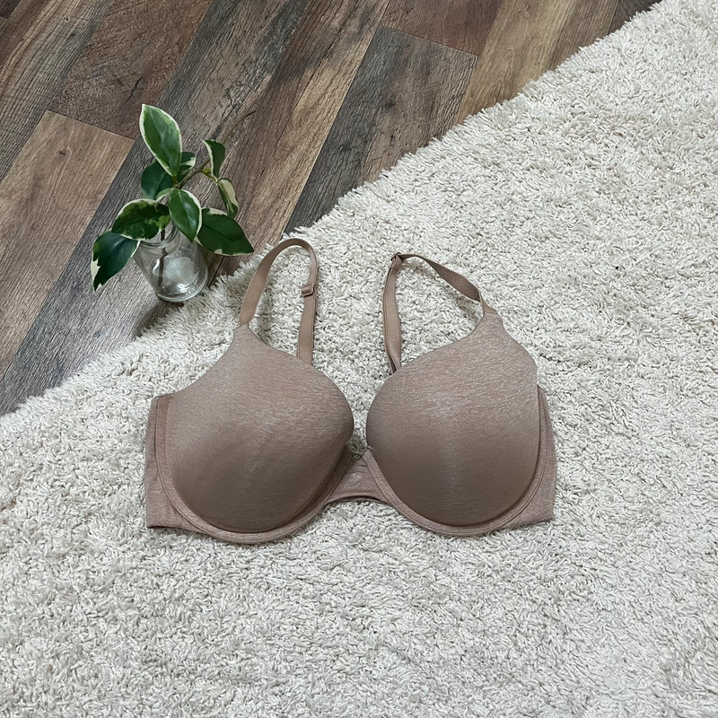 Victoria's Secret Size 38DD Beige Heather Padded Demi Underwire Bra 1