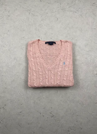 Pull Ralph Lauren torsadée Col V Rose Taille M Femme, marque: Ralph Lauren, état: Très bon état, taille: M / 38 / 10, 49,90 €, 53,10 € Protection acheteurs incluse