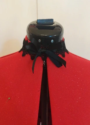 Goth Choker Black for victorian style or dark lolita cosplay., condizioni: Ottime, €5.00, €5.95 include la Protezione acquisti