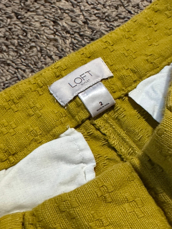 Loft mustard shorts 2