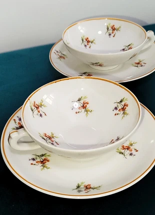 Deux tasses à café ou thé en porcelaine D.R.B Limoges France, marque: Limoges France, état: Très bon état, 25,00 €, 26,95 € Protection acheteurs incluse