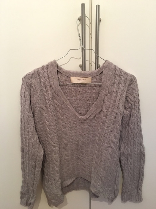 pull en laine gris Zara  1