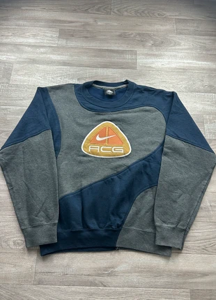 Sweat Nike ACG made in USA rework gris foncé et bleu marine en coton taille M, brand: Nike ACG, condition: Very good, size: M, €29.00, €31.15 includes Buyer Protection