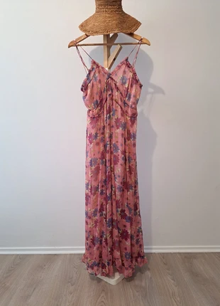 Robe longue rose fleurie Mango, marke: Mango, zustand: Sehr gut, größe: M / 38 / 10, 15,00 €, 16,45 € inklusive Vinted-Käuferschutz