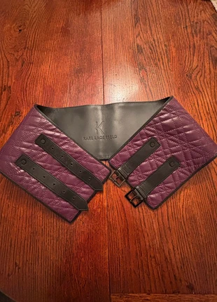 Ceinture corset vintage Karl Lagerfeld, cuir matelassé, taille S, brand: Karl Lagerfeld, condition: Very good, size: Adjustable, €85.00, €89.95 includes Buyer Protection