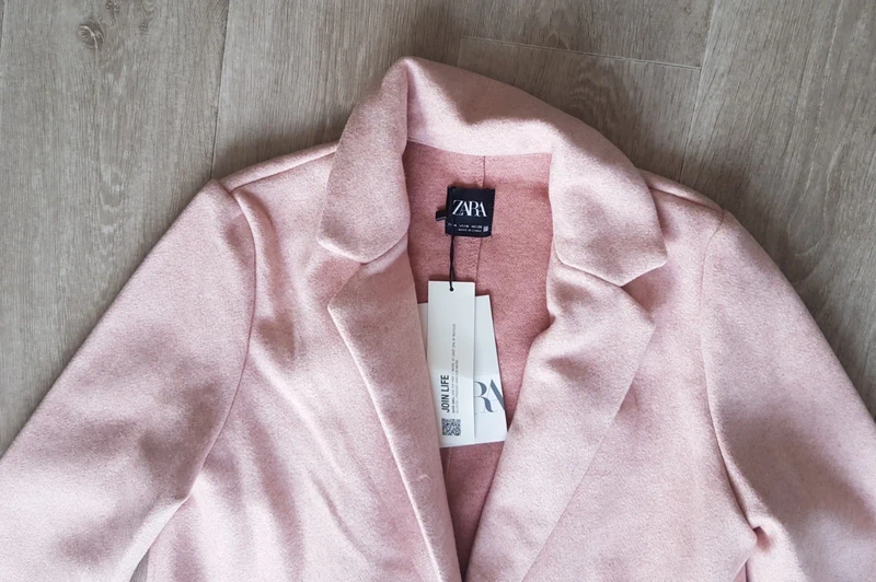 Manteau Zara rose taille m - neuf - photo numéro 4