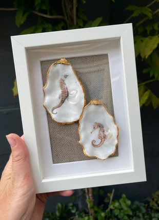 Beach house style - uniek oesterkunstwerk 13x18 - handgemaakt, estado: Nuevo con etiquetas, 27,00 €, 29,05 € Protección al comprador Pro incluida