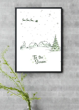 Tis the season festive cosy Christmas winter wonderland A4 wall art graphic poster print, brand: Art, condition: New without tags, £4.99, £5.94 includes Buyer Protection