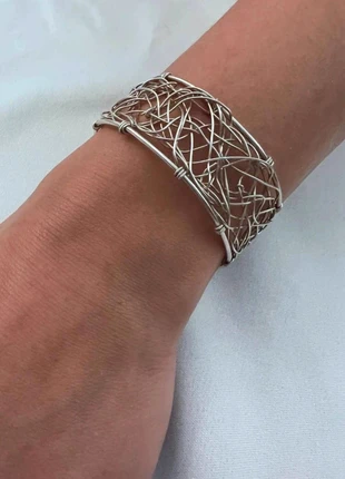 Bracelet manchette en argent massif, marca: Fabrication Artisanale, estado: Novo sem etiquetas, €65.00, €68.95 inclui Proteção do Comprador