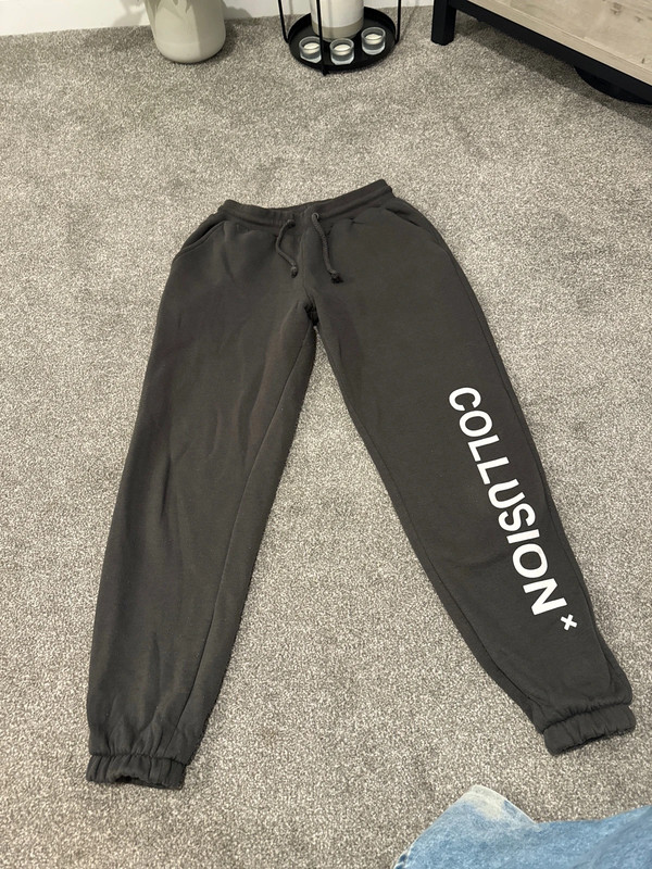 Dark grey collusion tracksuit bottoms Vinted