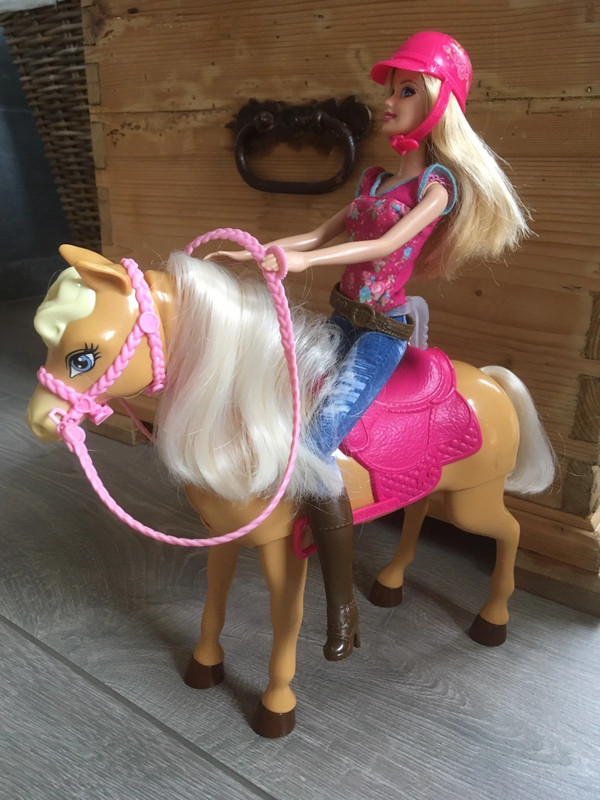 Matron spellen schermutseling Barbie en paard tawny - Vinted