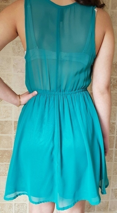 Robe turquoise, h&m, taille 36 2