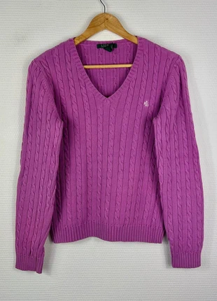 Pull Ralph Lauren Torsadé Col V Rose, marque: Ralph Lauren, état: Très bon état, taille: M / 38 / 10, 45,00 €, 47,95 € Protection acheteurs (Pro) incluse