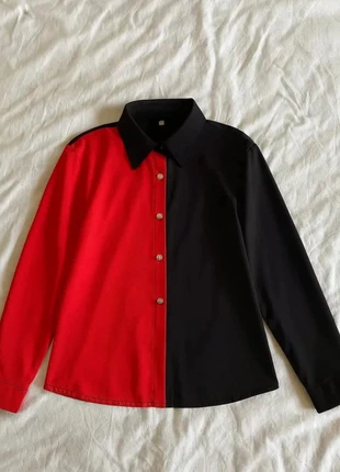 Chemise bicolore rouge et noire à manches longues, brand: Noctura Line, condition: Very good, size: M / 38 / 10, €26.99, €29.04 includes Buyer Protection