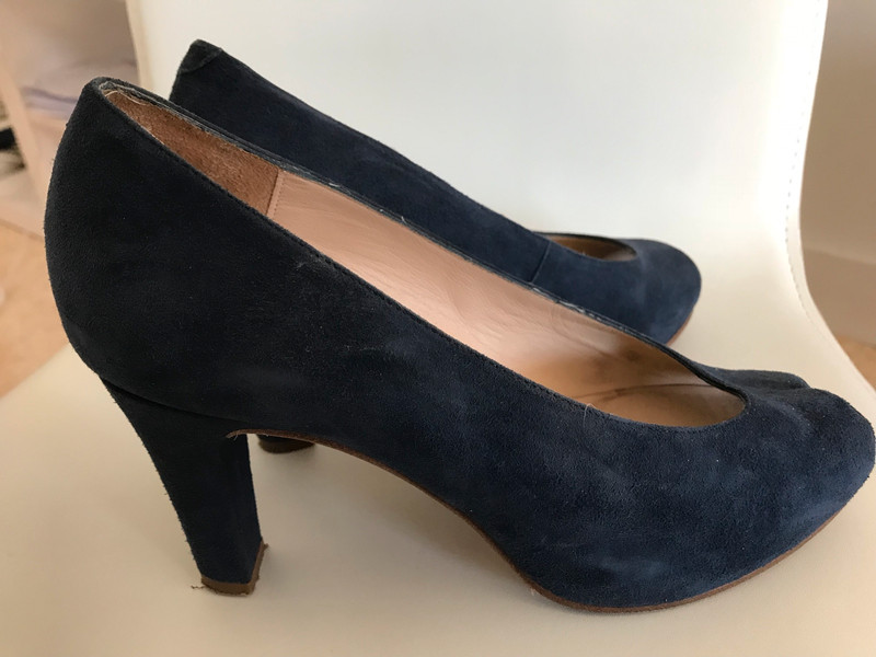 #taille37-atina52 chaussures nubuck Unisa bleu marine ,  1