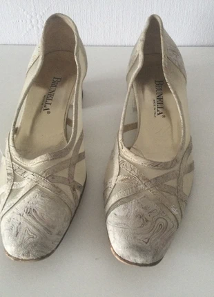 Brunella cream & bronze shoes size 4.5, brand: Brunella, condition: Satisfactory, size: 4.5, £2.00, £2.80 includes Buyer Protection