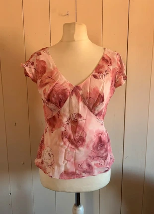 90s vintage floral top, marque: Vintage Dressing, état: Très bon état, taille: XL / 42 / 14, 12,00 €, 13,30 € Protection acheteurs incluse