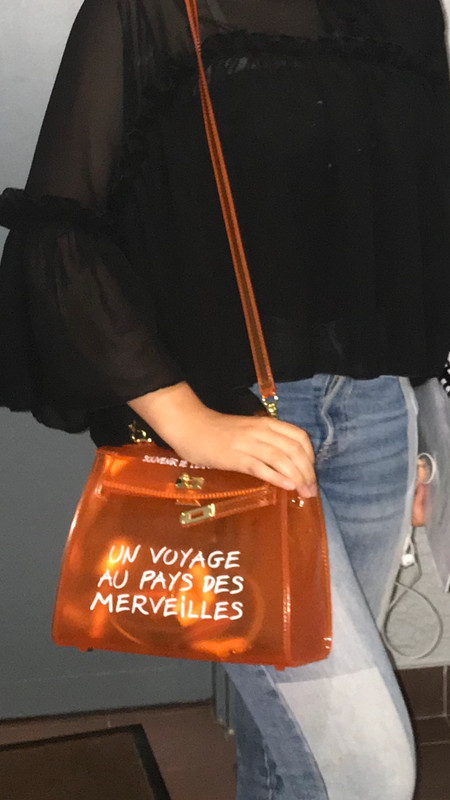 Sac transparent shop orange