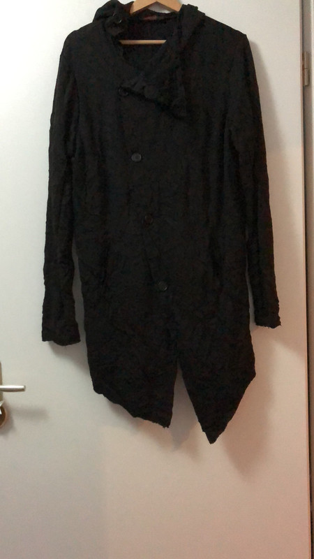  Gilet/veste long à capuche noir  1