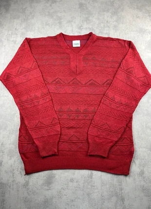 Pull d’hiver à motifs cable knit ethnic vintage 80s 90s 00s y2k - L, marca: Vintage Dressing, estado: Muito bom, tamanho: L, €24.00, €25.90 inclui Proteção do Comprador